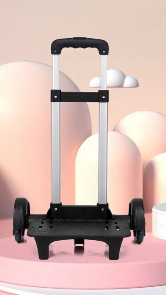 2 Wheel Pullling Rod Carrier Portable Foldable Aluminum Alloy Student Backpack Trolley Rack Pet Bag Luggage Travel Hand Cart