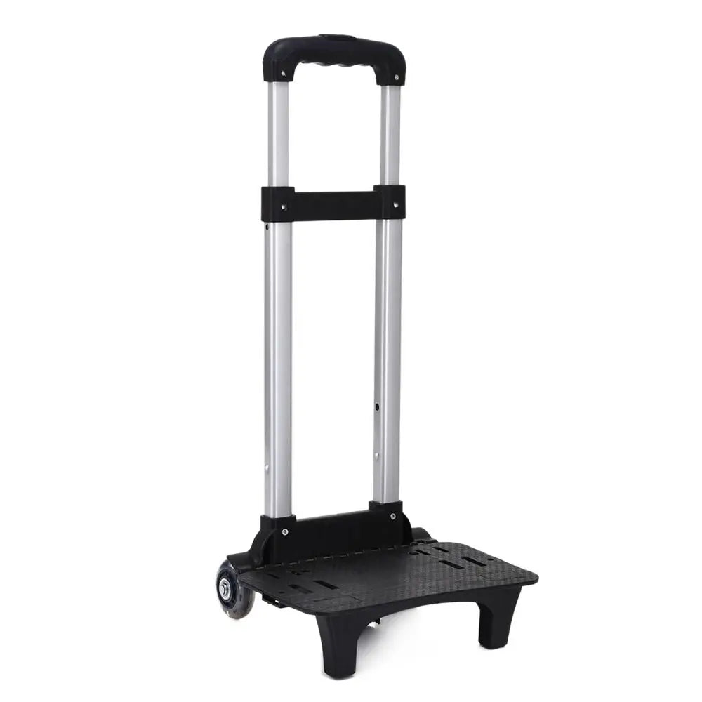 2 Wheel Pullling Rod Carrier Portable Foldable Aluminum Alloy Student Backpack Trolley Rack Pet Bag Luggage Travel Hand Cart