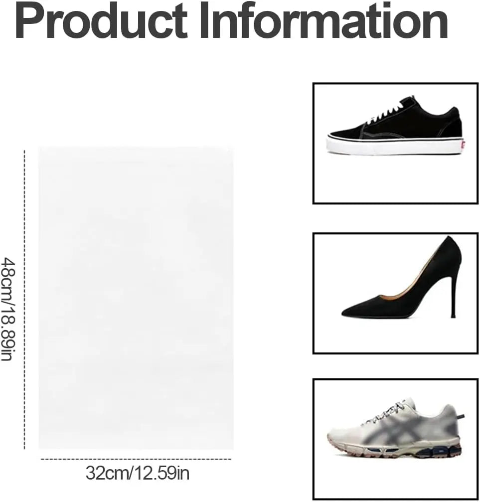 5/20Pcs Non-Woven Shoe Bag Drawstring Storage Bag Small White Shoes Dustproof and Yellow Proof Air Drying Bag Travel Shoe Cover